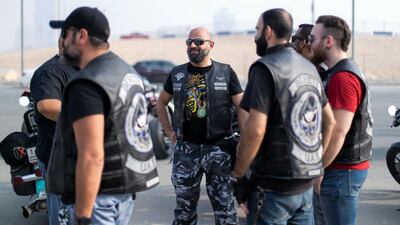 Friends and family of Dubai resident Ricky Gilchrist staged a memorial ride in his honour on Friday. Reem Mohammed / The National