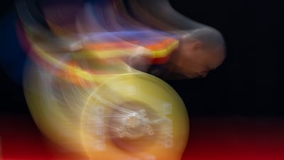 Weightlifting on Day 1 at ADNEC