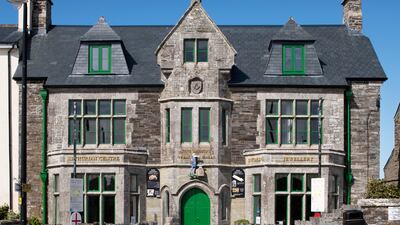 Listing: King Arthur's Great Halls, Fore Street, Tintagel, Cornwall. House was built in the 1860s and altered and extended in 1927-33 by Frederick Thomas Glasscock as King Arthur’s Great Halls, the headquarters for the Fellowship of the Knights of the Round Table. All photos: Historic England
