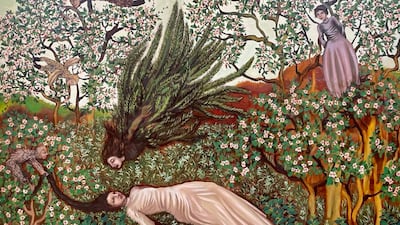 Randa Maddah’s solo exhibition Hanging Gardens is running at Tabari Artspace in DIFC until October 12. Photo: Tabari Artspace