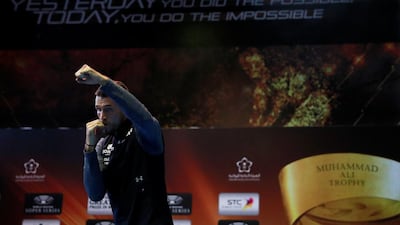 Callum Smith during the public work-out. Action Images via Reuters