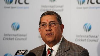 Narayanaswami Srinivasan is the head of the Board of Control for Cricket in India and the International Cricket Council. Mal Fairclough / AFP