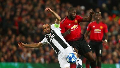 Giorgio Chiellini, left, battles with Romelu Lukaku. AP Photo