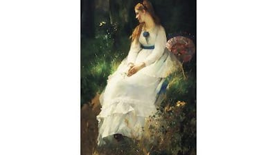 Reflection, a 19th-century painting by the Belgian artist Eugene Verdyen. In the novel, Helen, "an enjoyable monster", exploits her initial resemblance to the suffering heroines of Victorian novels. Fine Art Photographic / Getty Images