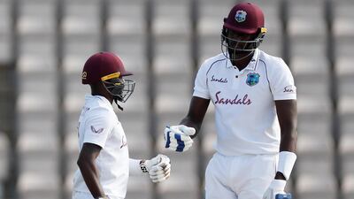 West Indies batsmen Jermaine Blackwood and Jason Holder. Reuters