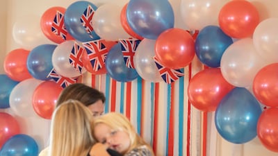 Balloons added a splash of British colour. Antonie Robertson / The National
