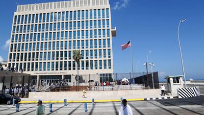 Staff at the U.S. embassy in Havana, Cuba appear to have been attacked. AP Photo/Desmond Boylan