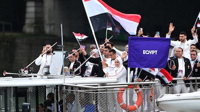 Athletes from Egypt aboard their boat. Reuters