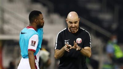 Qatar coach Felix Sanchez Bas.
