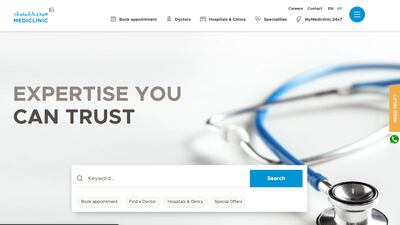 Mediclinic is easy to use and offers pharmacy deliveries.