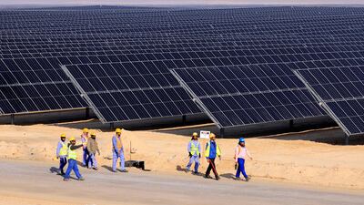 Al Dhafra Solar Photovoltaic will be the world’s largest single-site solar power plant once operational. AFP