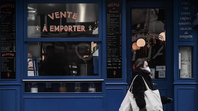 In Paris, all non-essential public places including restaurants and cafes have been closed to prevent the spread of the Covid-19. AFP