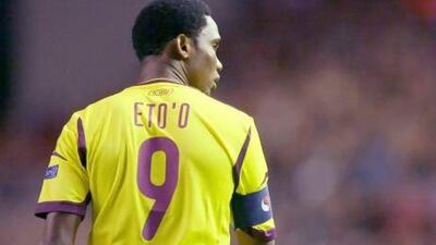 The Cameroon striker Samuel Eto'o is reported to earn €20 million a year at the Dagestan club. AP Images
