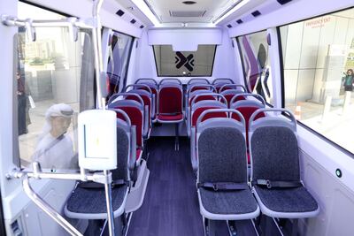 The new minibuses can carry 25 passengers and are accessible to people using wheelchairs. Pawan Singh / The National