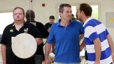 Cast members of Sive in rehearsal in Dubai. Satish Kumar / The National