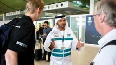 Mohammed al Zaabi, a volunteer supervisor for Takatof during the Abu Dhabi Grand Prix last November, was one of 1,000 Emiratis who helped the event to run successfully.