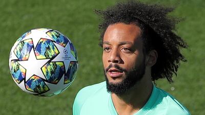 Real Madrid defender Marcelo controls the ball. Reuters