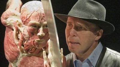 Gunther von Hagens looks at his preparation The Wave Rider at an exhibition called Body Worlds - The Story of the Heart in Leipzig, Germany last year.