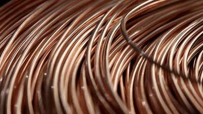 A coil of copper rod at the Wellascent factory in Ganzhou, Jiangxi province, China. Reuters