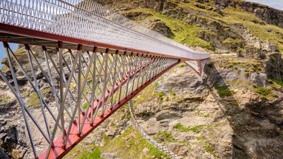Tintagel Castle Footbridge for English Heritage by Ney & Partners and William Matthews Associates. Photo: Ney & Partners