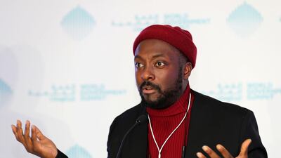 The musician Will.i.am spoke about the tech-industry's collection of personal data at the 2019 World Government Summit in Dubai. Chris Whiteoak / The National