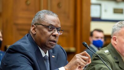 US Defence Secretary Lloyd Austin speaks during a House Armed Services Committee hearing on Afghanistan. EPA