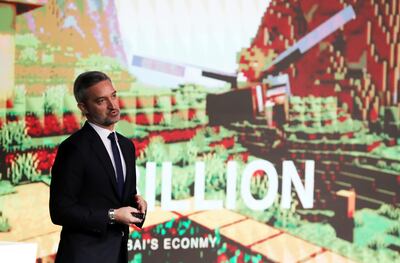 Dr Noah Raford, chief of global affairs at the Dubai Future Foundation, told how extremists are targeting the online gaming community. Pawan Singh / The National