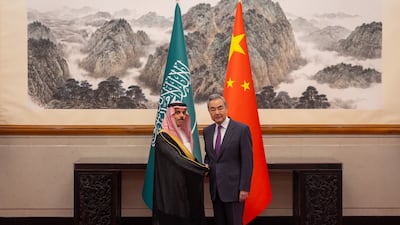 Saudi Foreign Minister Prince Faisal bin Farhan met his Chinese counterpart Wang Yi during his visit to Beijing. Photo: Saudi Foreign Ministry
