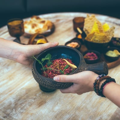 Vegan tartare from Shala. Courtesy of Shala