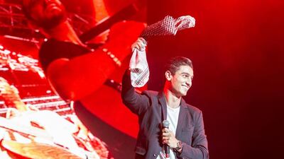 Mohammed Assaf performs at a concert during the Abu Dhabi Formula One Grand Prix. Cedric Ribeiro / Getty Images