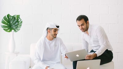 Omar Almheiri, co-founder and chief technology officer of Letswork, and Hamza Khan, co-founder and chief executive of the company. Photo: Letswork