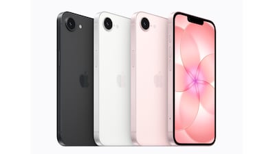 The new Apple iPhone 17e series. Photos and videos taken by The National were a little brighter than with its predecessor, the iPhone 16e. Photo: Apple