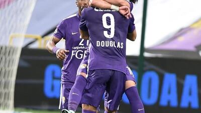 Douglas scored twice in AL Ain's 2-1 victory away to Al Ahli of Saudi Arabia in the Asian Champions League on Tuesday. Arshad Khan Aboobaker / AGL