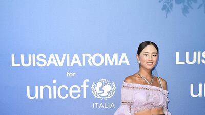 Heewon Kim attends the Unicef Summer Gala on August 9, 2019 in Porto Cervo, Italy. Getty Images