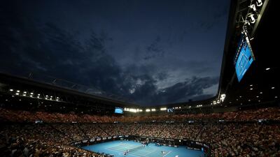 General view of Rod Laver Arena during semi final match between Lucas Pouille and Novak Djokovic. Getty Images