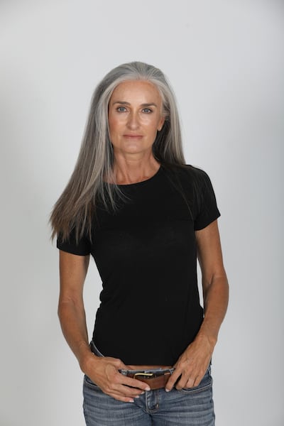 Caroline Labouchere, 54, is the UAE’s first grey-haired model. Courtesy Caroline Labouchere