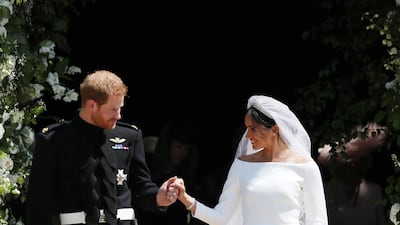Prince Harry and Meghan, Duchess of Sussex leave St George's Chapel after their wedding at Windsor Castle on May 19, 2018 in Windsor, England. Getty Images