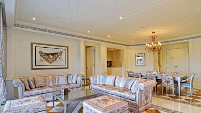 The 1,833-square-foot, fully furnished apartment is in Culture Village, next to the Creek, near Business Bay Bridge. Courtesy Better Homes