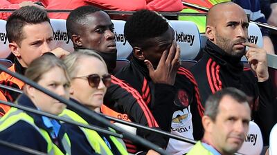 Manchester United midfielder Paul Pogba during the defeat to West Ham. Marc Atkins / Getty Images
