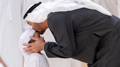 President Sheikh Mohamed attends condolences for the late Sheikh Tahnoon bin Mohammed, Ruler’s Representative of Al Dhafra Region at Al Mushrif Palace.