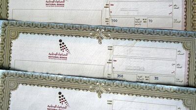 Last year, savers who invested more than Dh100,000 with National Bonds earned an average rate of return of 2.4 per cent. Jeff Topping / The National