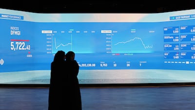 Dubai equities benchmark DFMGI has recovered almost half of the losses accumulated since the beginning of the Iran war. EPA