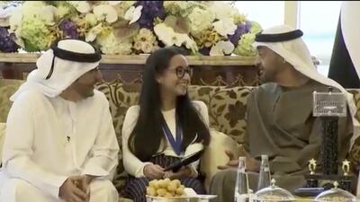 Sheikh Mohammed bin Zayed, Crown Prince of Abu Dhabi and Deputy Supreme Commander of the Armed Forces, on Tuesday told Alia Al Mansoori, winner of the first national Genes in Space competition, to continue to inspire others. Instagram