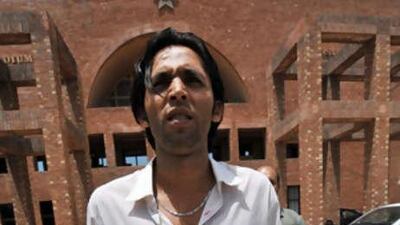 The Pakistan fast bowler Mohammad Asif.