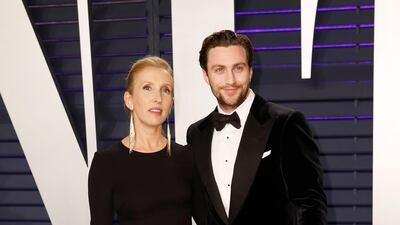 Sam and Aaron Taylor-Johnson arrive at the 2019 Vanity Fair Oscar Party. Reuters