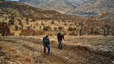 Leon McCarron and Lawin Mohammad under Mamarout. Photo: Leon McCarron