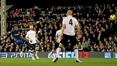 Sunderland’s Stephane Sessegnon scored his side’s third goal against Fulham in the 3-1 win. Julian Finney / Getty Images