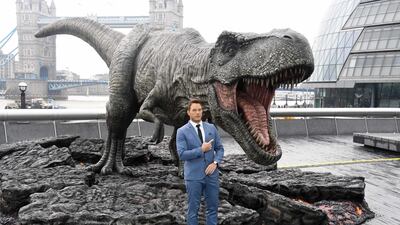 JURASSIC WORLD: Chris Pratt attends the 'Jurassic World: Fallen Kingdom' photocall in London. Getty Images