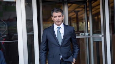 Travis Kalanick, co-founder and former chief executive officer of Uber Technologies, leaves court in San Francisco. David Paul Morris/Bloomberg