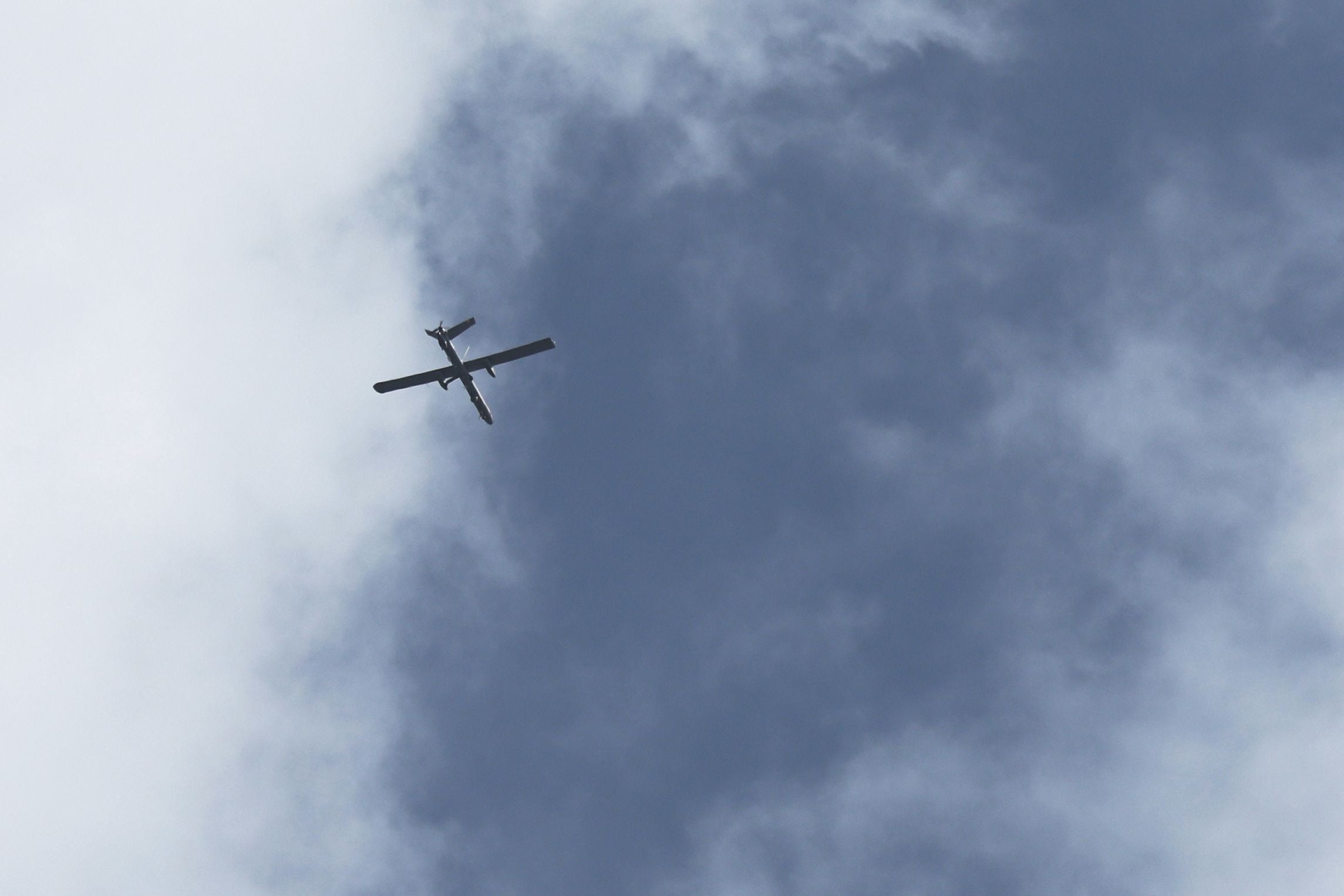 An Israeli drone circles over Beirut on October 21. AFP